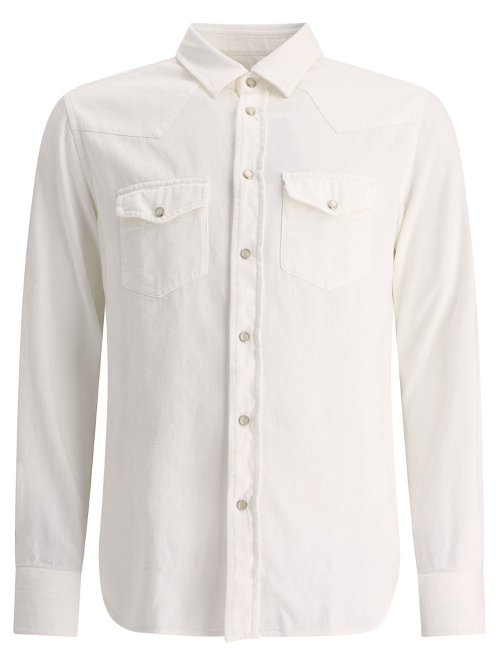 Shirt With Chest Pockets Shirts White