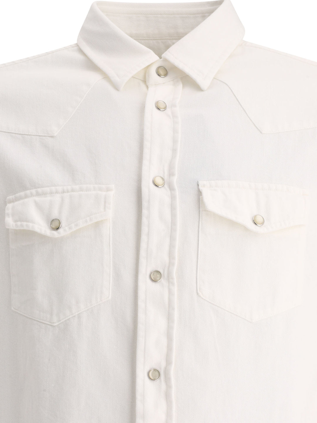 Shirt With Chest Pockets Shirts White