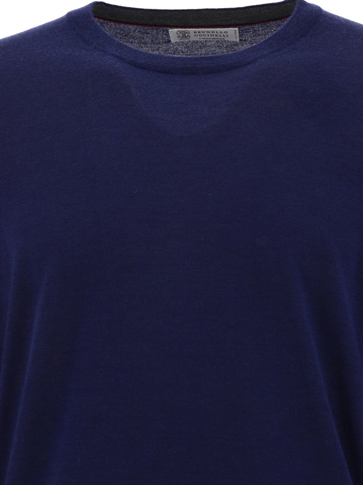 Lightweight Cashmere And Silk Sweater Knitwear Blue