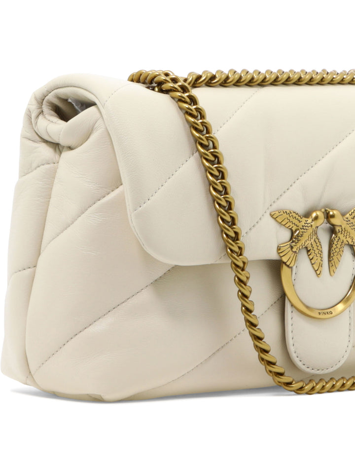 Love Classic Puff Shoulder Bags White