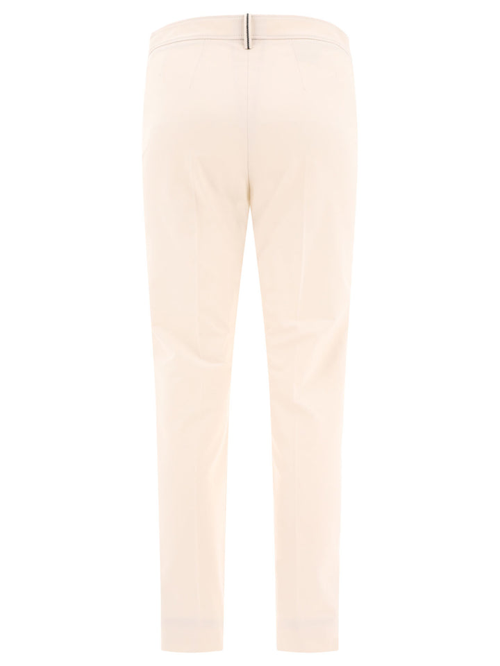 Capri  With Monili Trousers White