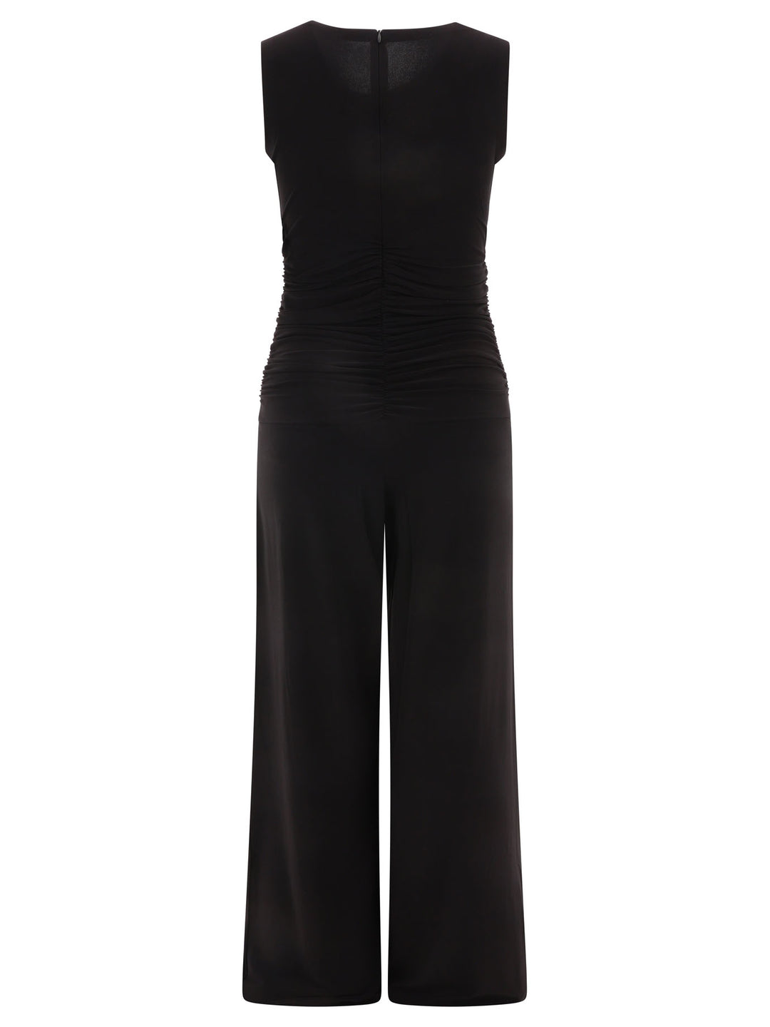 Shirred Waist Jumpsuit Dresses Black