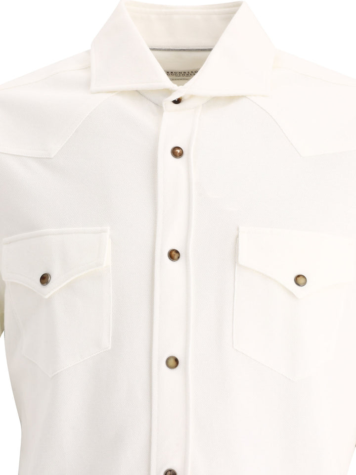 Shirt With Chest Pockets Shirts White