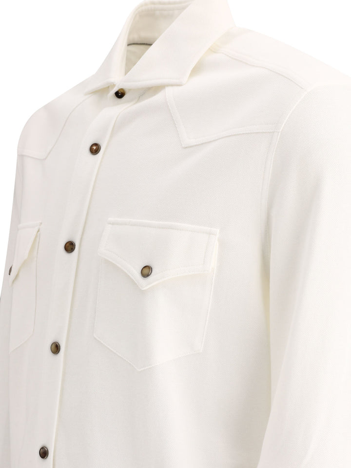 Shirt With Chest Pockets Shirts White