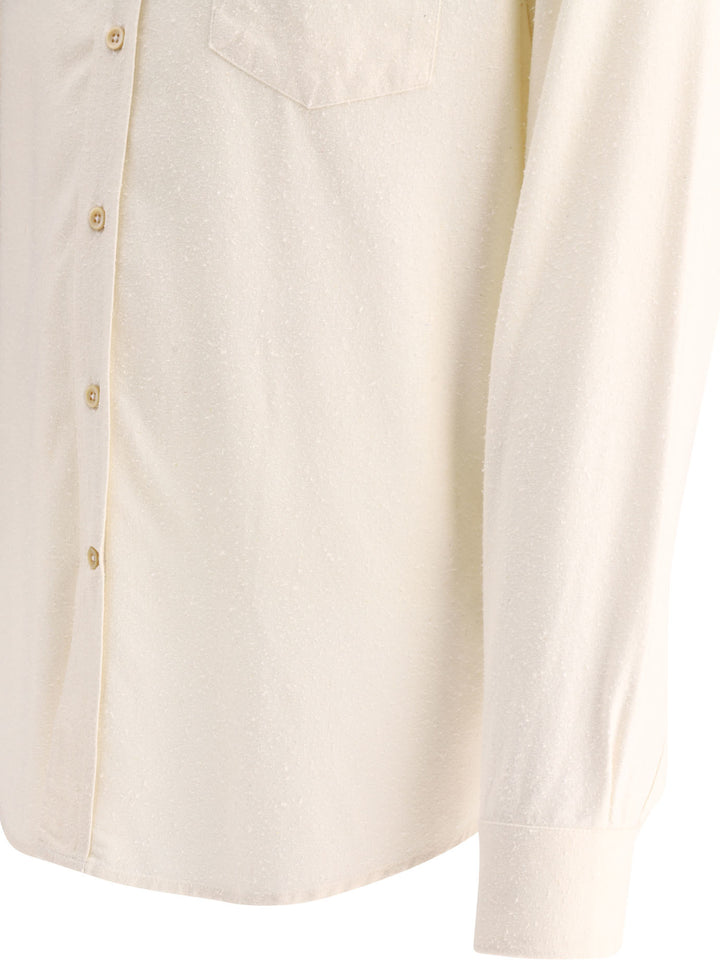 Raw Silk Classic Shirt Shirts White