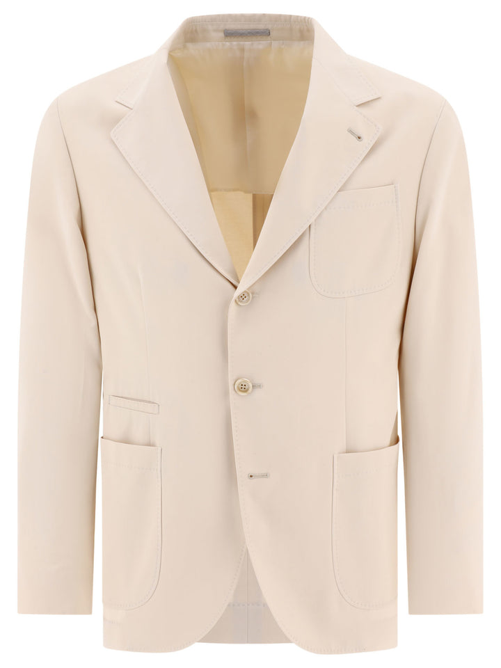 Deconstructed Blazer Jackets Beige