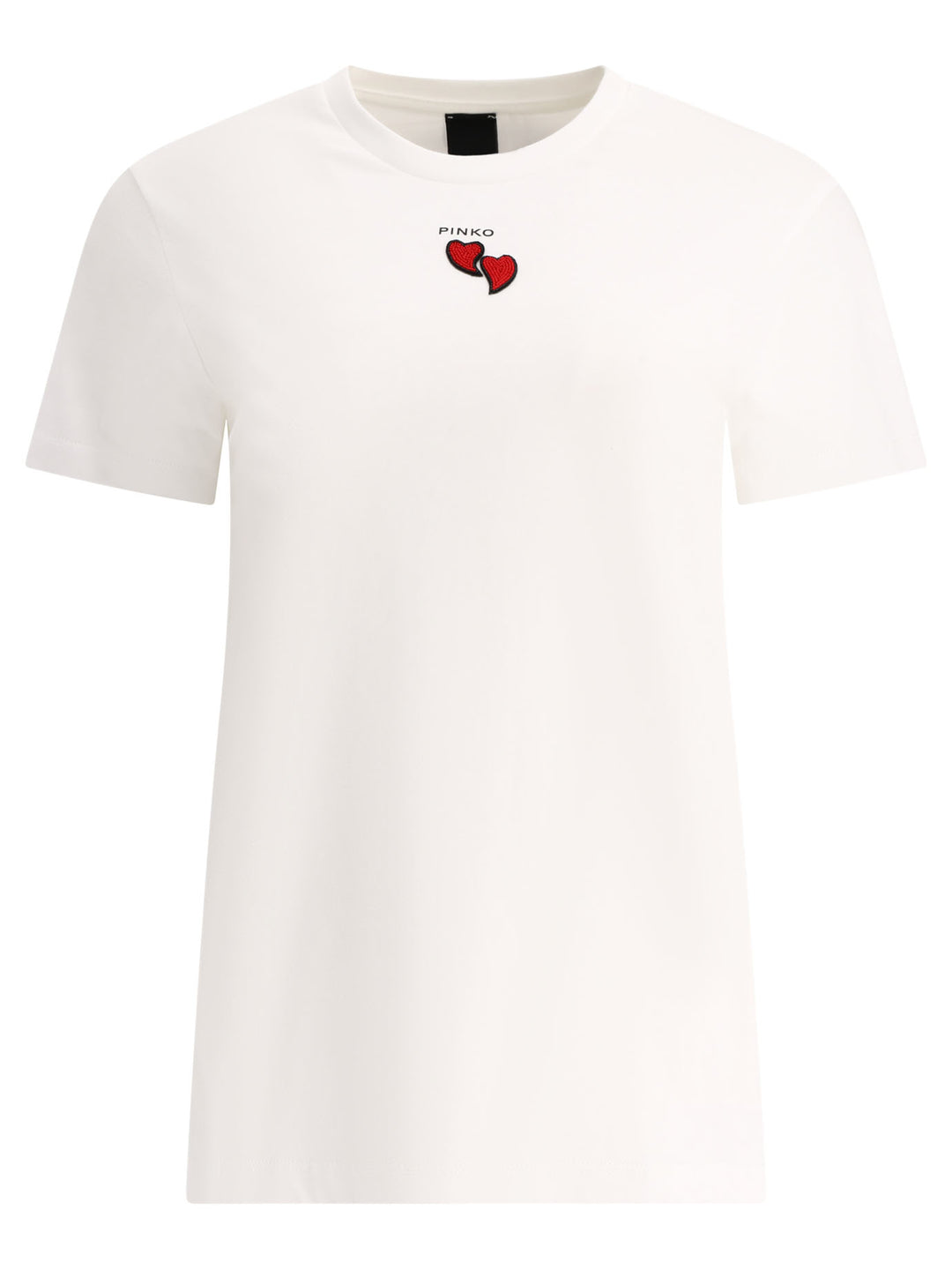 T-Shirt With Embroidered Hearts T-Shirts White