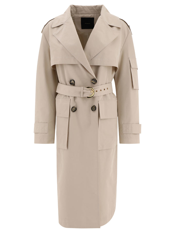 Trench Coat In Technical Gabardine Coats Beige