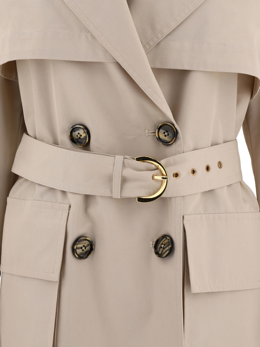 Trench Coat In Technical Gabardine Coats Beige