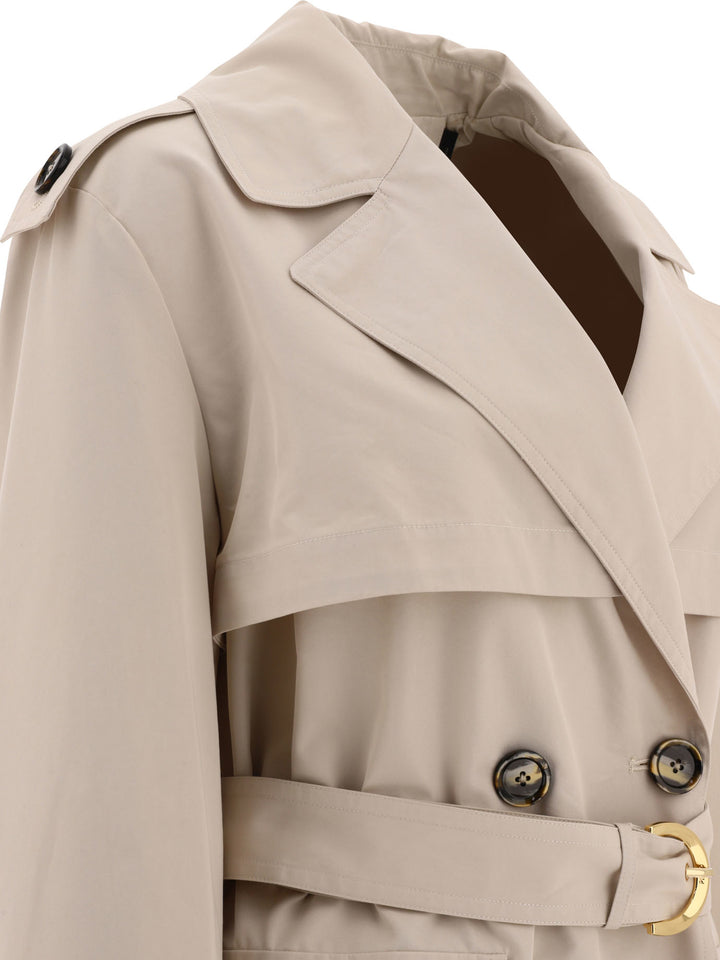 Trench Coat In Technical Gabardine Coats Beige