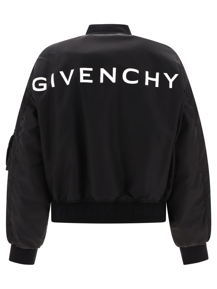 Givenchy Bomber Jacket With Pocket Detail Jackets Black