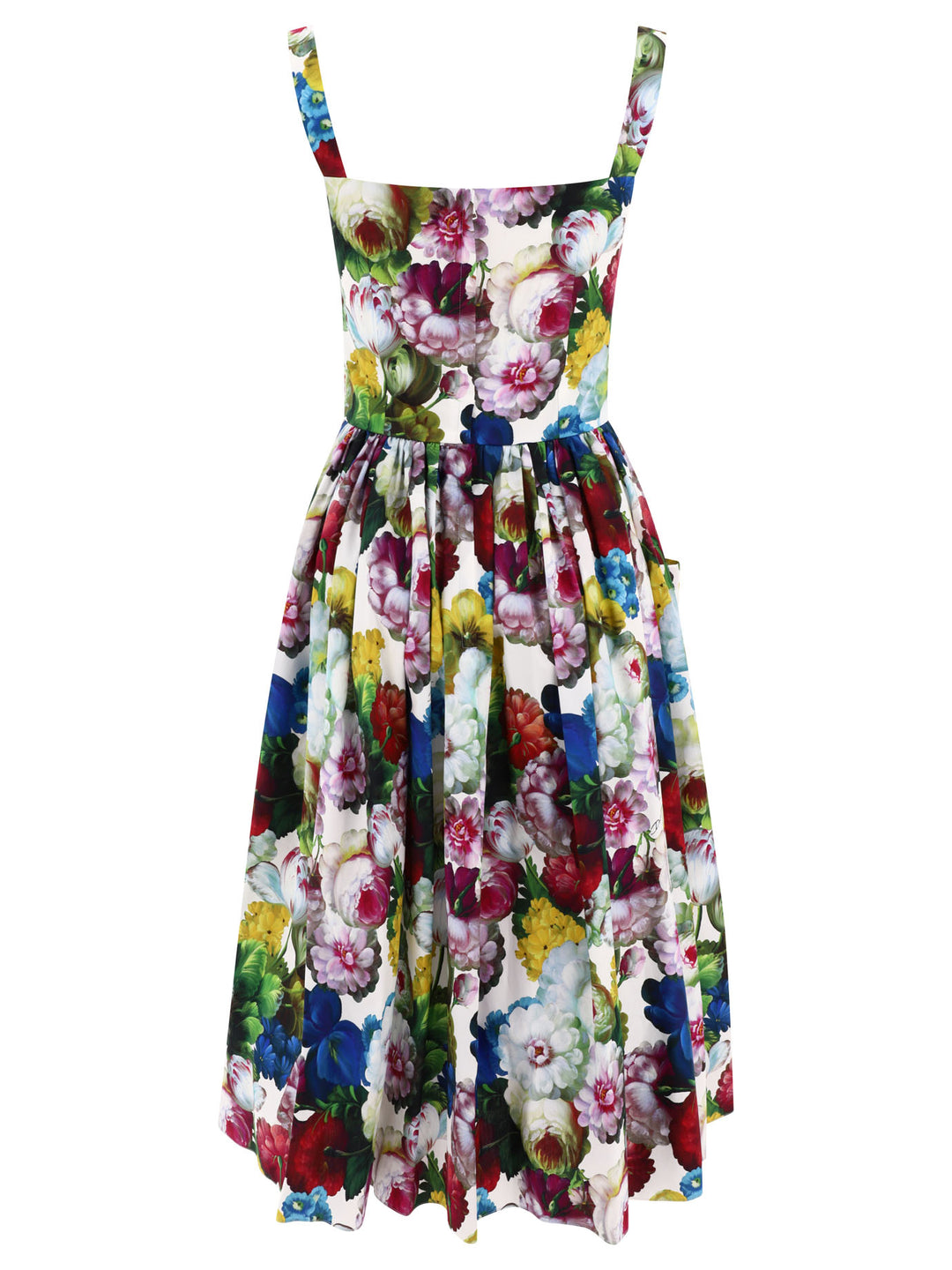 Dress With Nocturnal Flower Print Dresses White