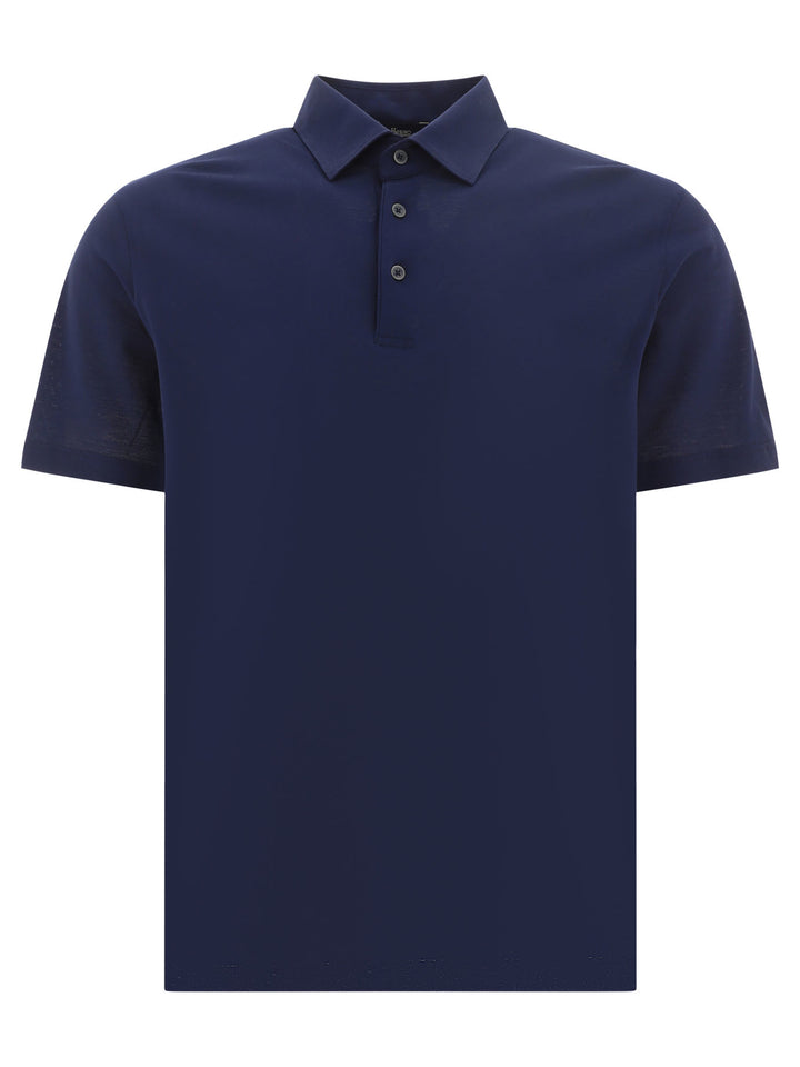 CrêPe Jersey Polo Shirt Polo Shirts Blue