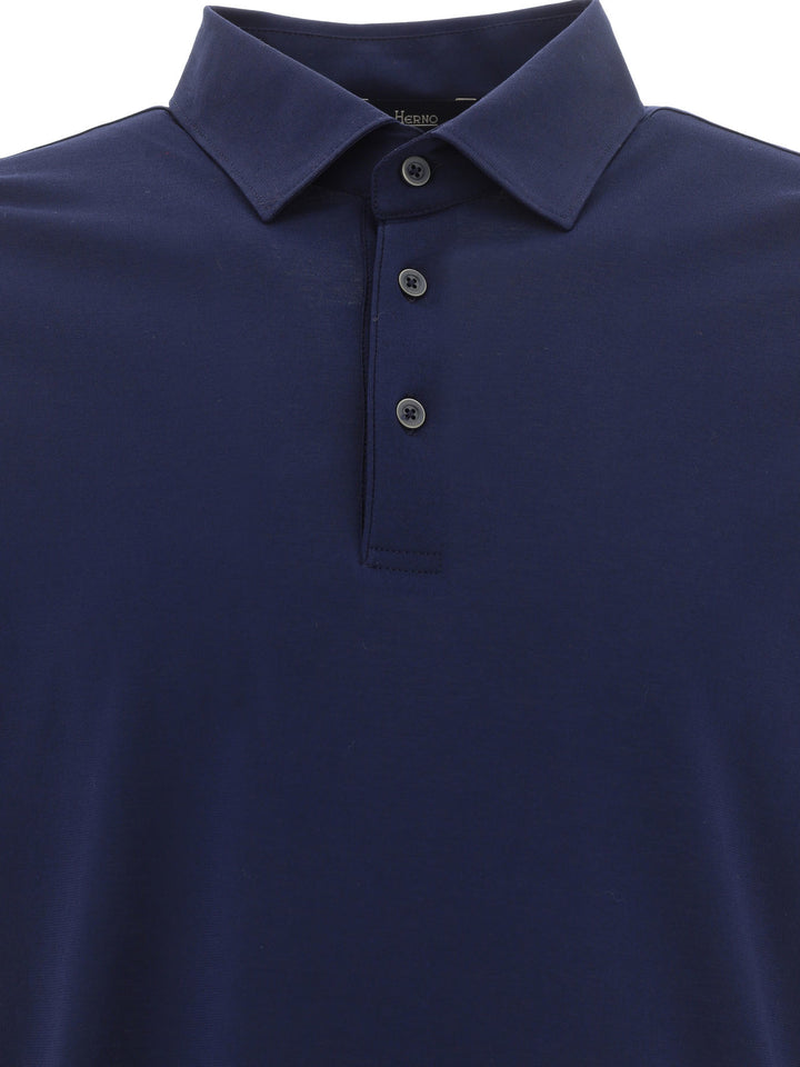 CrêPe Jersey Polo Shirt Polo Shirts Blue