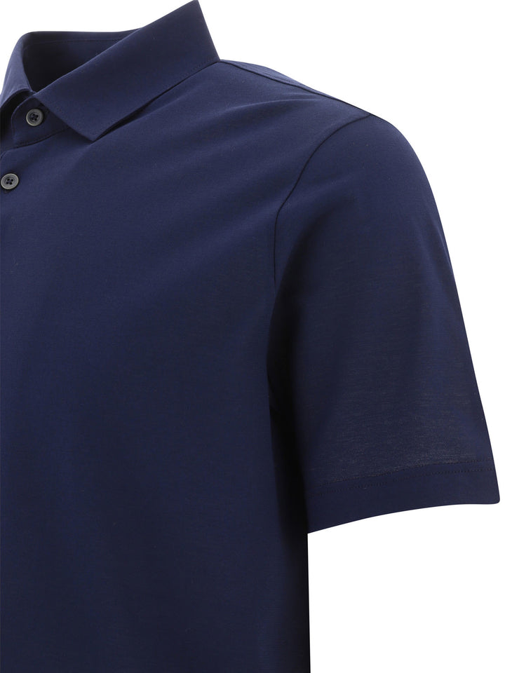 CrêPe Jersey Polo Shirt Polo Shirts Blue