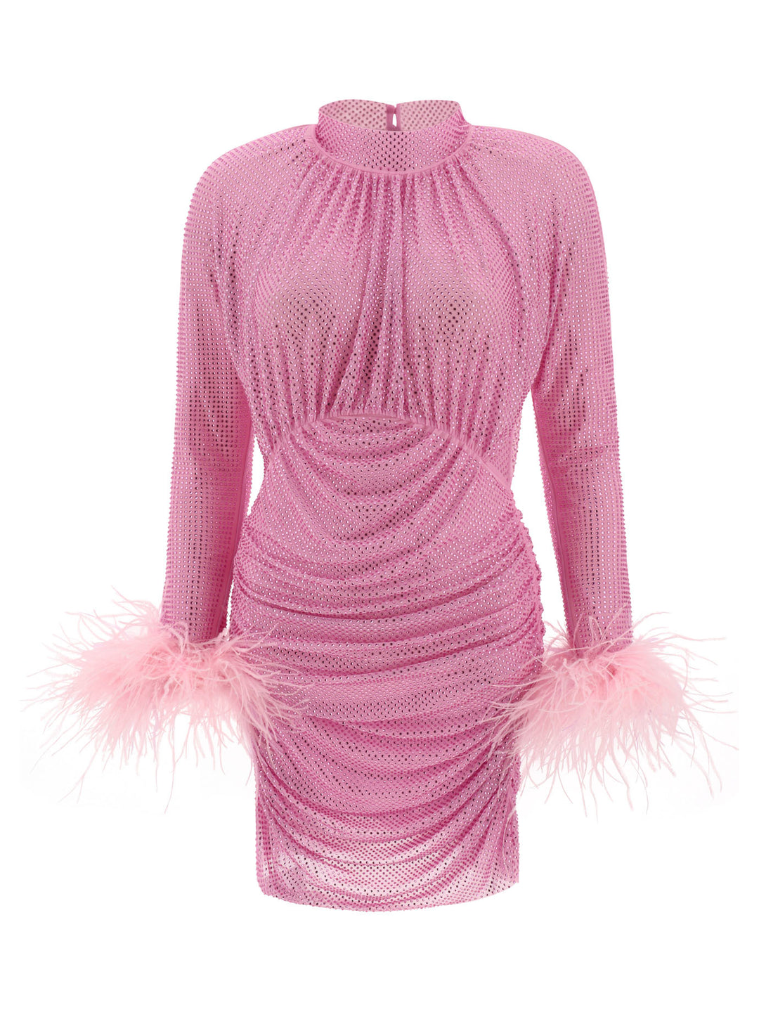 Rhinestone Feather Dress Dresses Pink