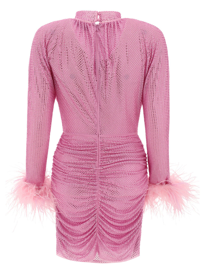 Rhinestone Feather Dress Dresses Pink