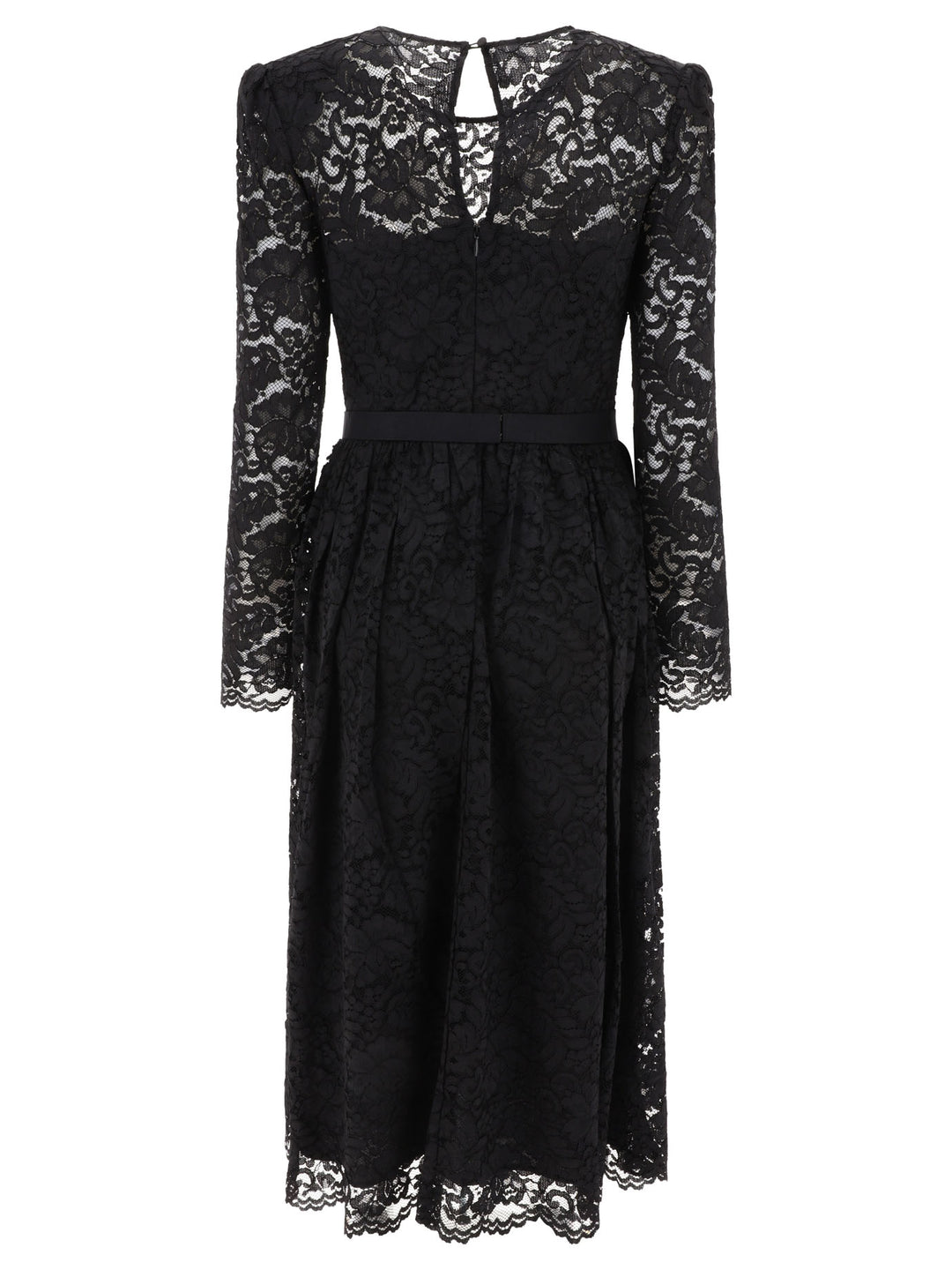 Cord Lace Midi Dress Dresses Black