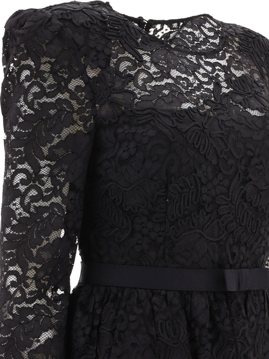 Cord Lace Midi Dress Dresses Black