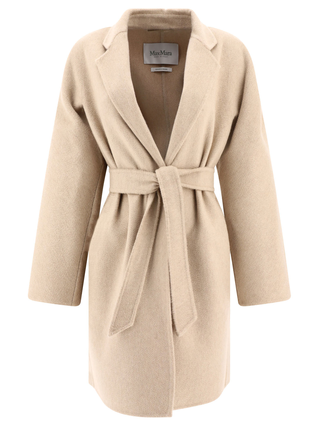 Short Cashmere Wrap Coat Coats Beige