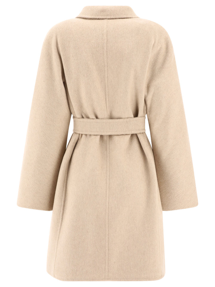 Short Cashmere Wrap Coat Coats Beige