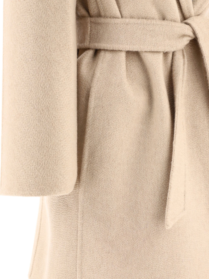 Short Cashmere Wrap Coat Coats Beige