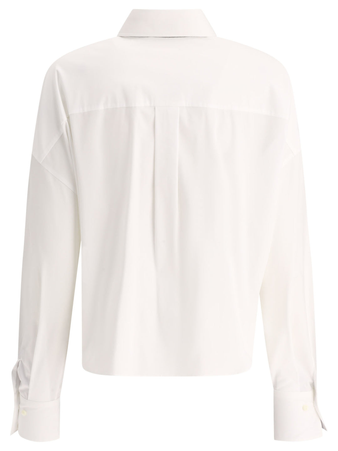 Band-Collar Shirt Shirts White