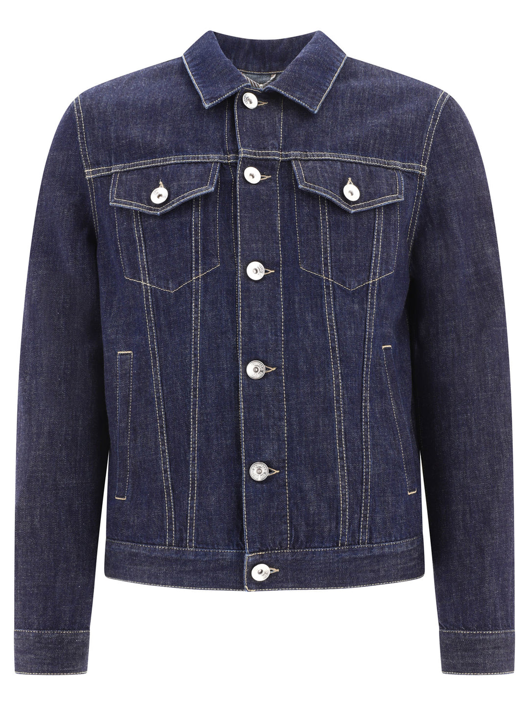 Lightweight Denim Four-Pocket Jacket Jackets Blue