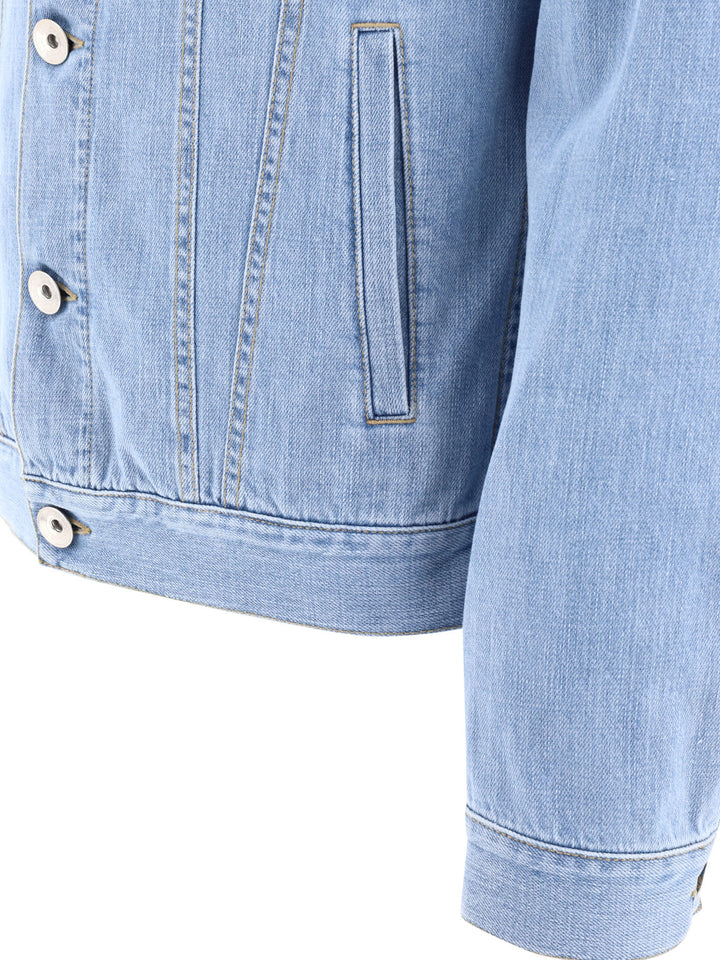 Lightweight Denim Four-Pocket Jacket Jackets Light Blue