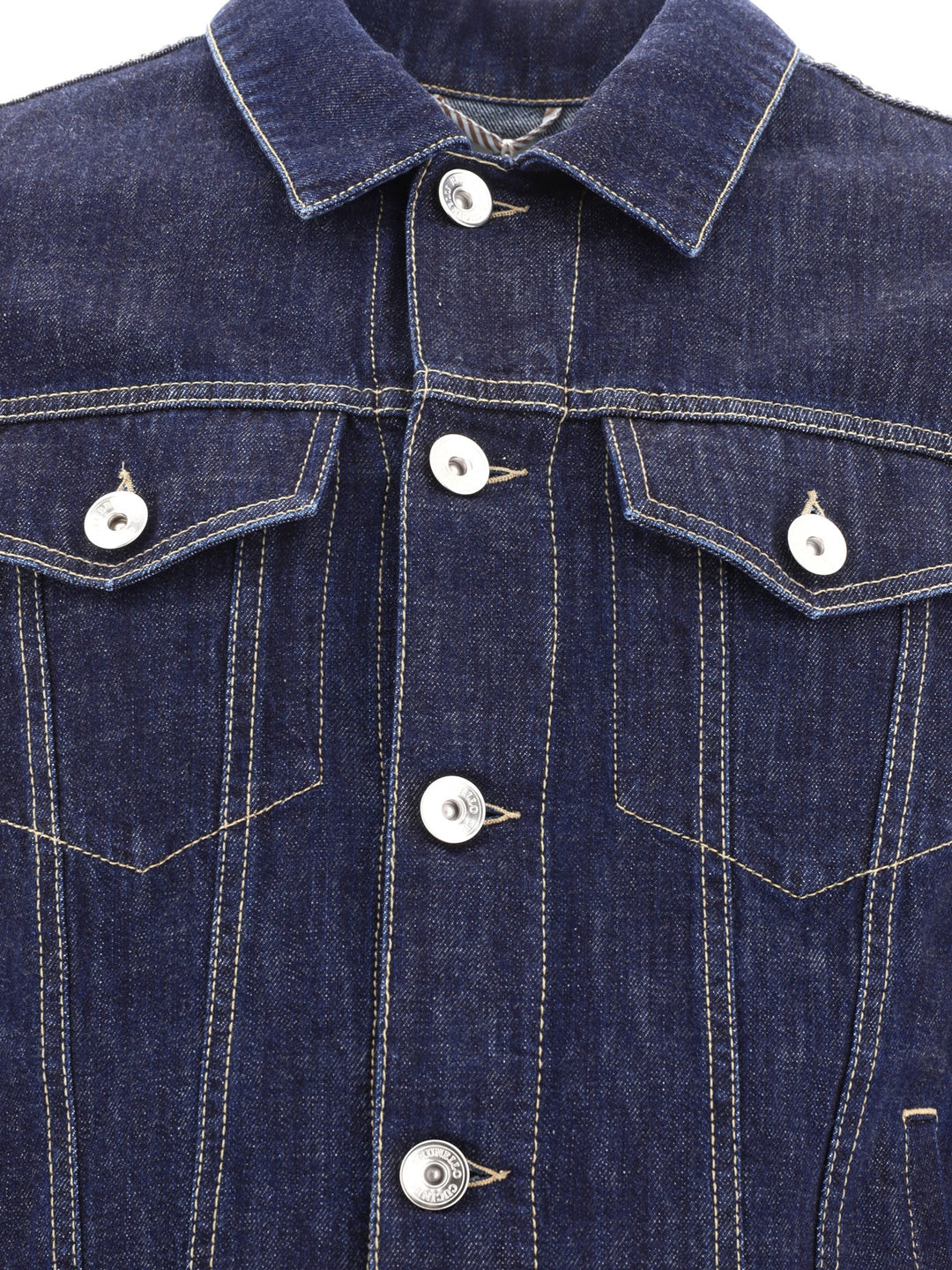 Lightweight Denim Four-Pocket Jacket Jackets Blue