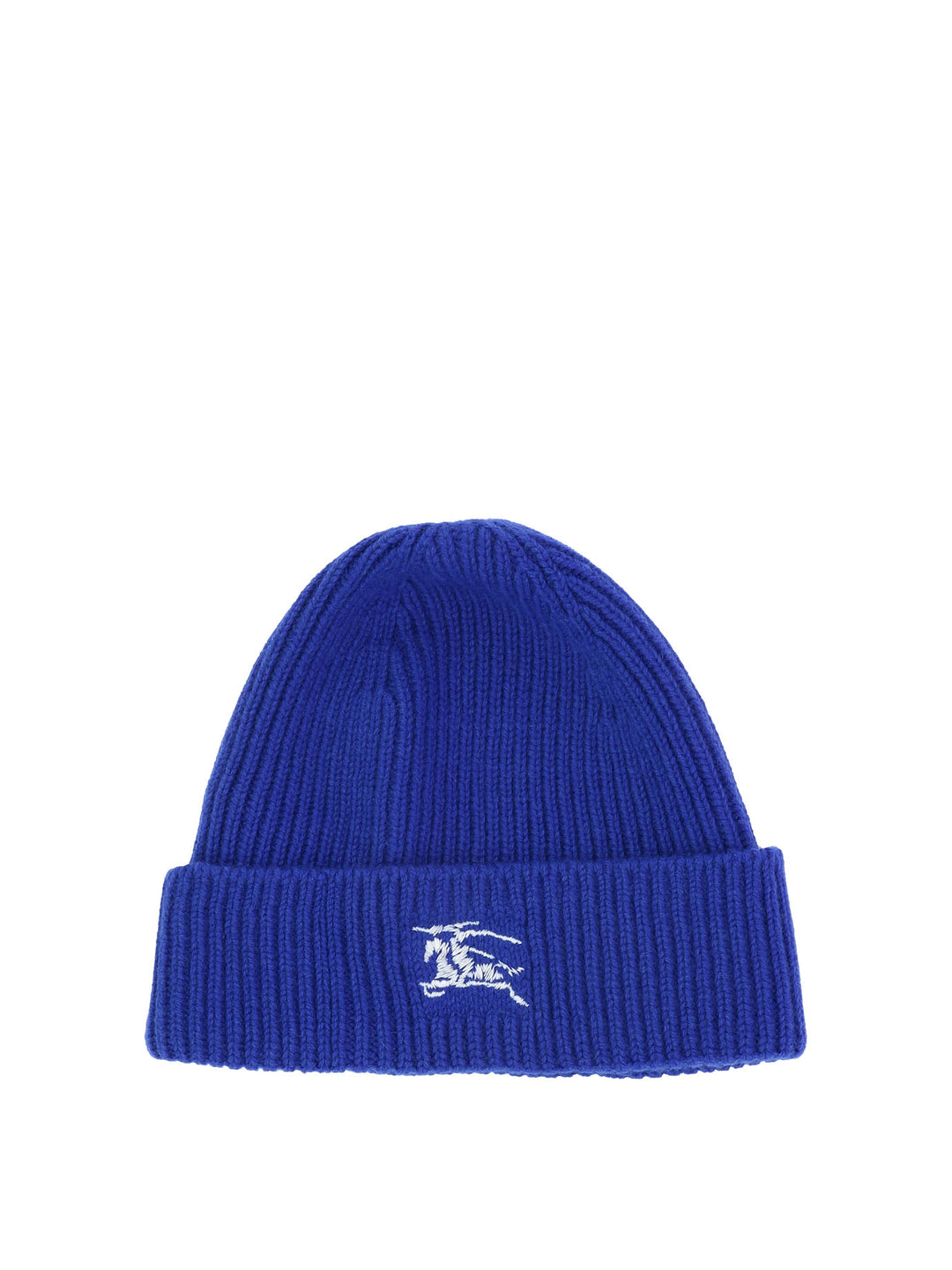 Ribbed Cashmere Beanie Hats Blue