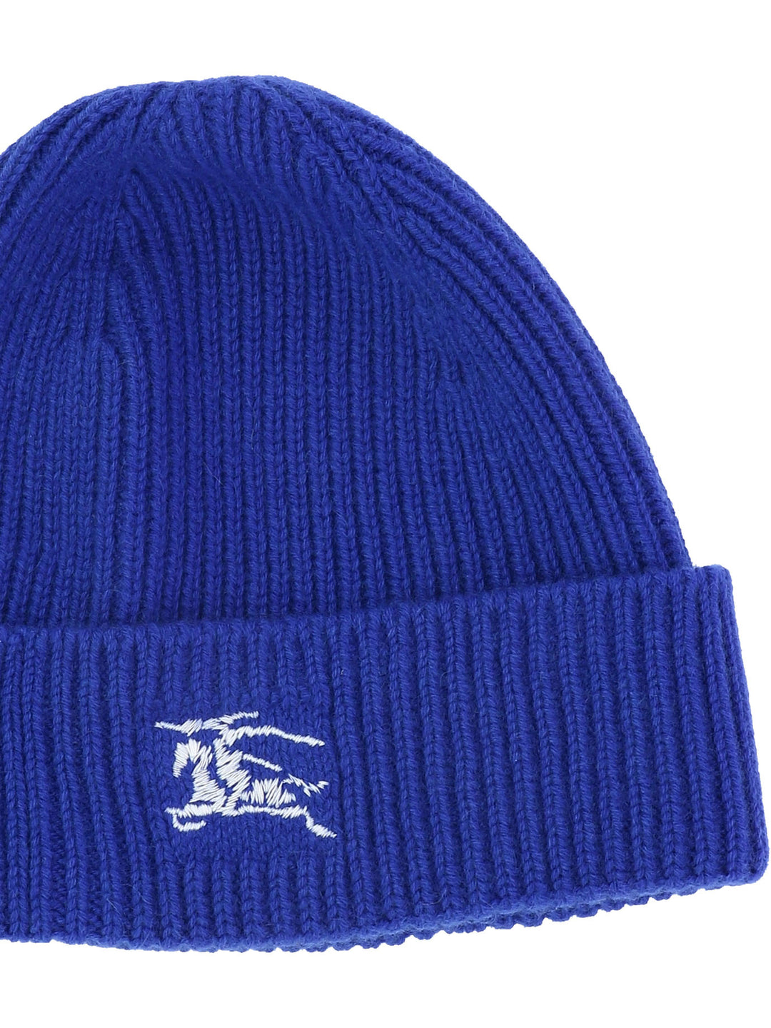 Ribbed Cashmere Beanie Hats Blue