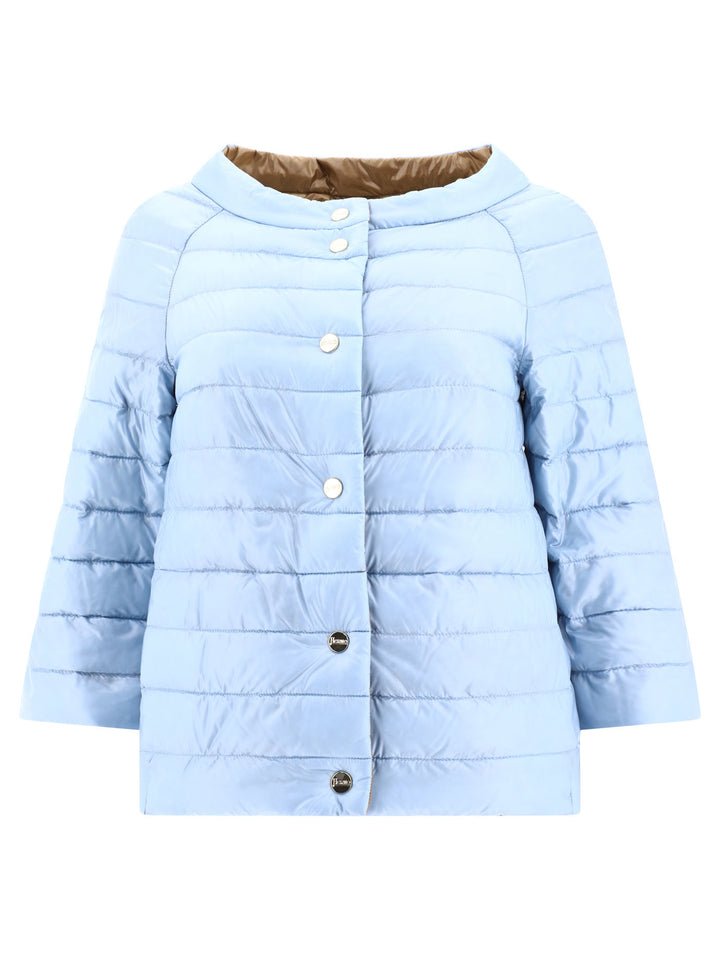 Quilted Reversible Down Jacket Jackets Light Blue