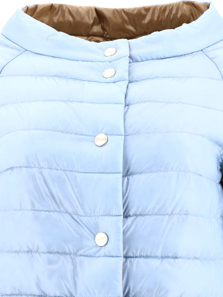 Quilted Reversible Down Jacket Jackets Light Blue