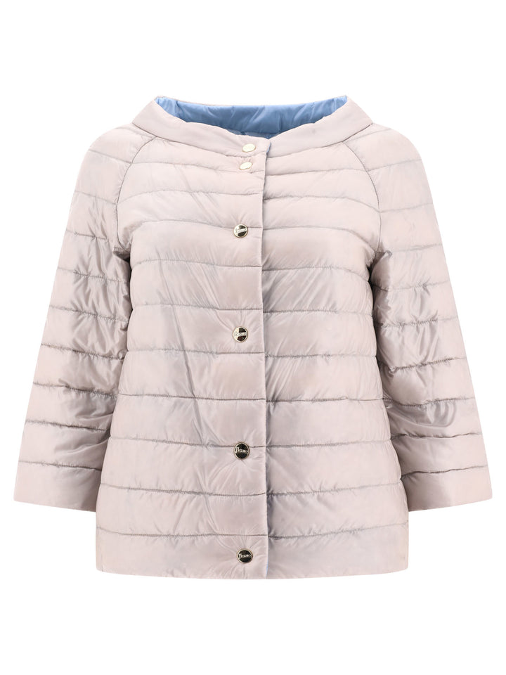 Quilted Reversible Down Jacket Jackets Grey