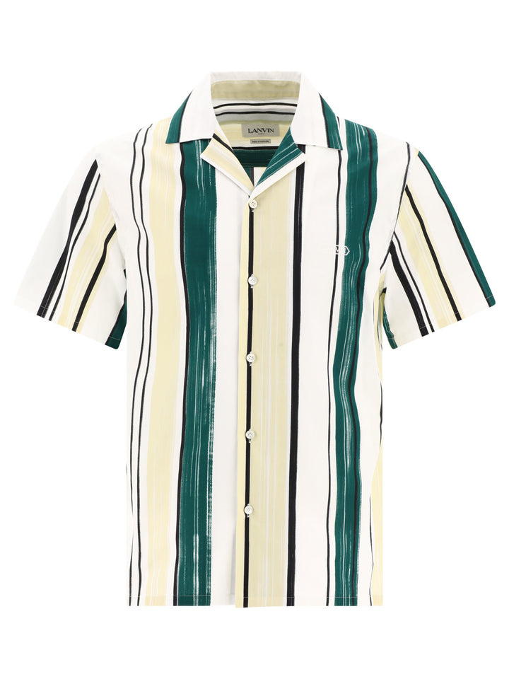 Shirt With Striped Pattern Shirts Green