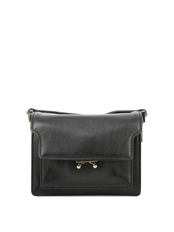 Mini Trunk Soft Shoulder Bags Black