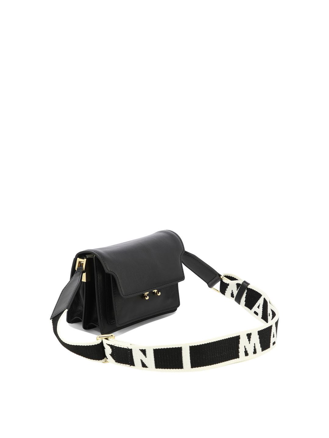 Mini Trunk Soft Shoulder Bags Black