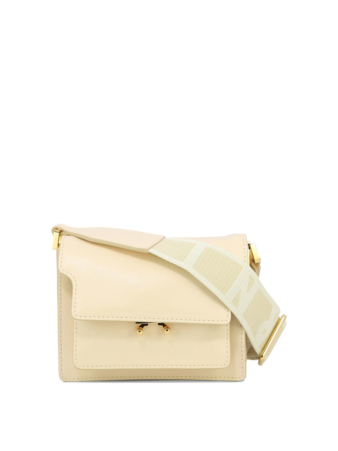 Mini Trunk Soft Shoulder Bags Beige