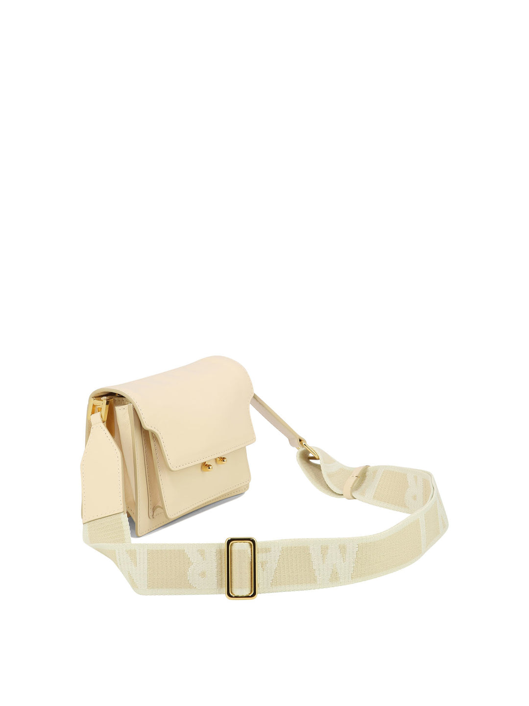 Mini Trunk Soft Shoulder Bags Beige