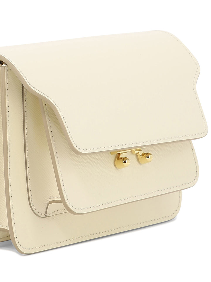 Trunk Mini Shoulder Bags Beige