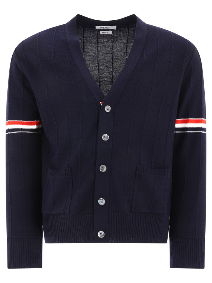 Rwb Wool Cardigan Knitwear Blue