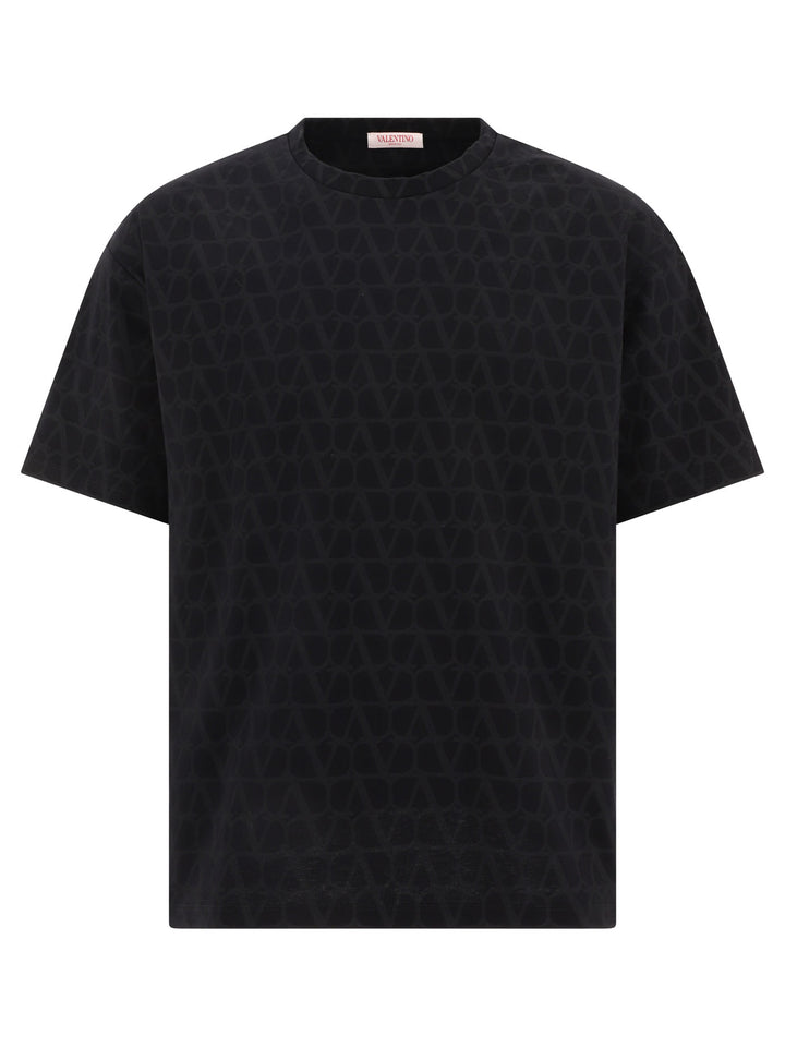 T-Shirt With Toile Iconographe All-Over Print T-Shirts Black