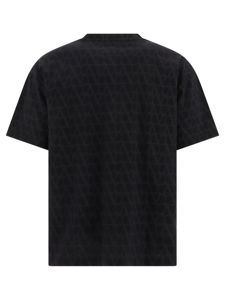 T-Shirt With Toile Iconographe All-Over Print T-Shirts Black