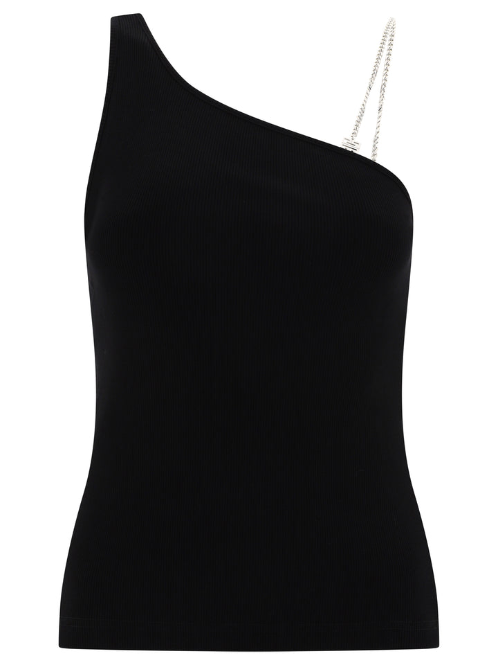 Asymmetric Top With Chain Detail Tops Black