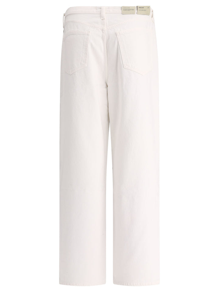 Low Slung Baggy Jeans White