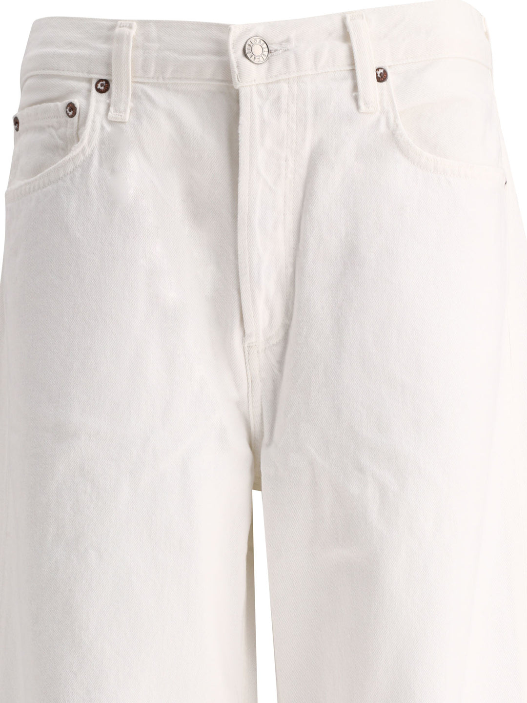 Low Slung Baggy Jeans White