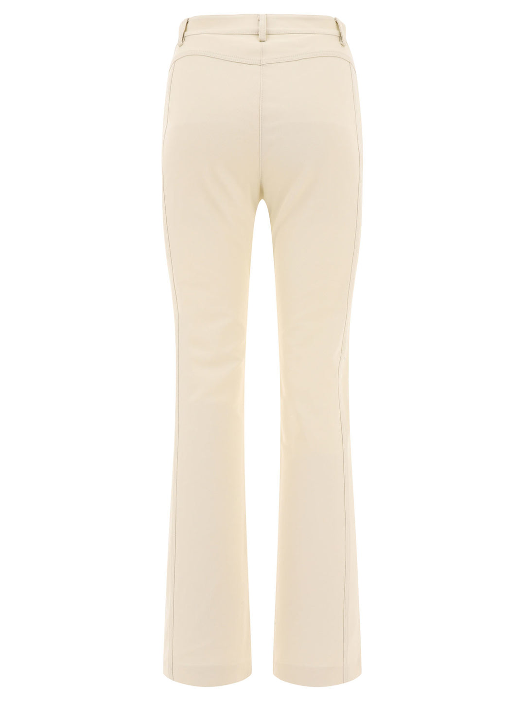 Flared Tricotine Trousers White