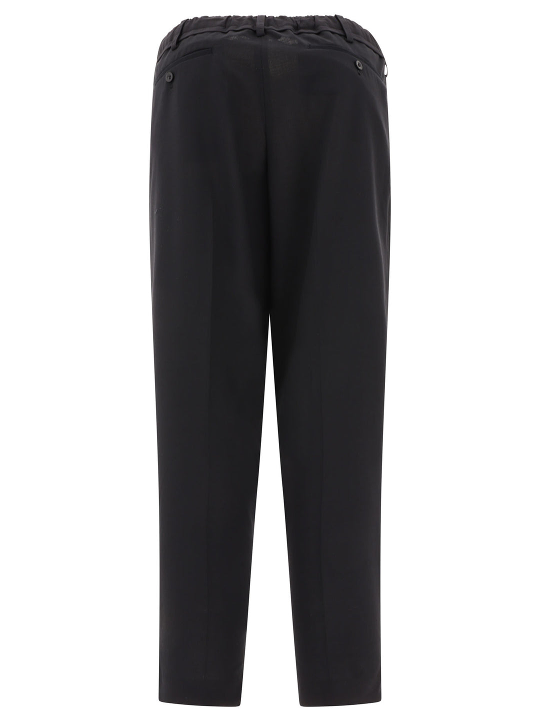 Tapered Drawstring Trousers Black