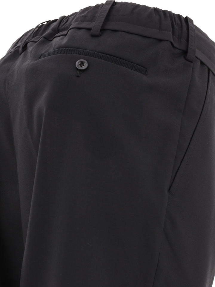 Tapered Drawstring Trousers Black